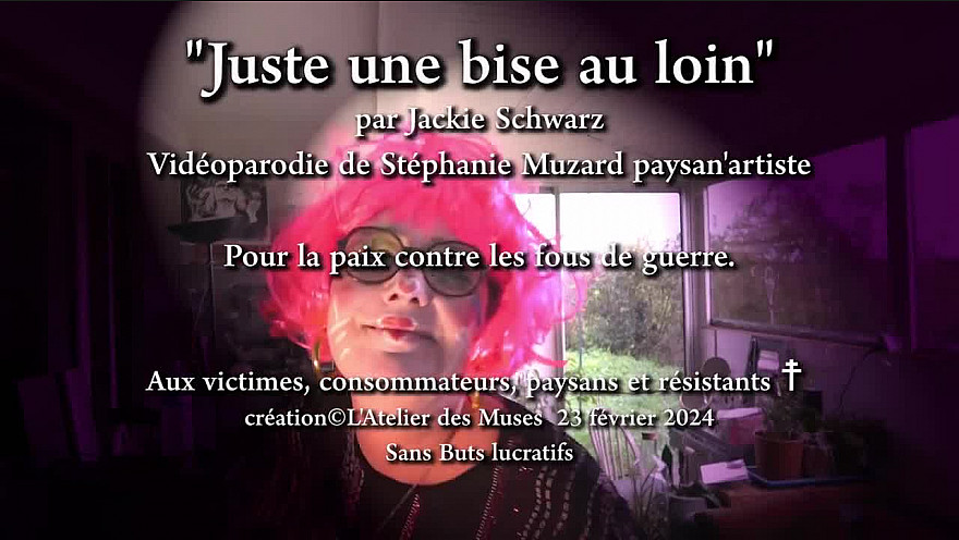 'Juste une bise au loin' par Jackie Schwarz vidéoparodie de Stéphanie Muzard